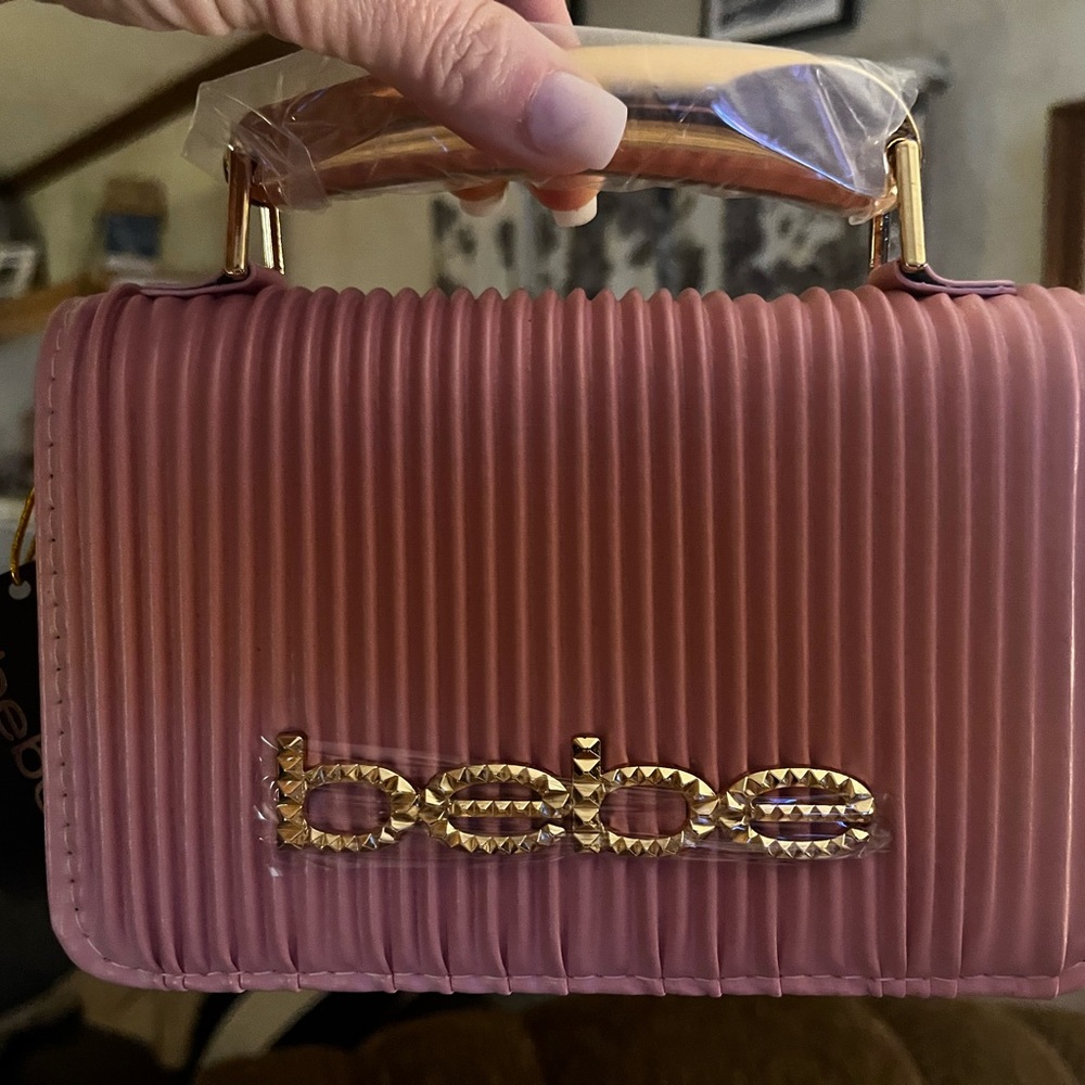 Bebe Metallic Pink Mini Bag